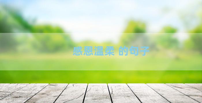 感恩温柔 的句子